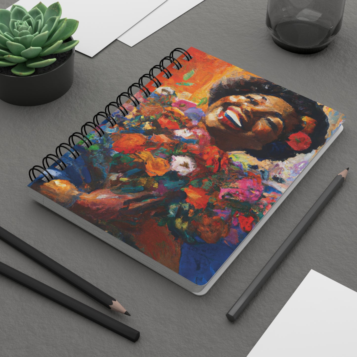 American Beauty Spiral Bound Notebooks and Journals with 2023-2024 Year-at-a-Glance Calendar