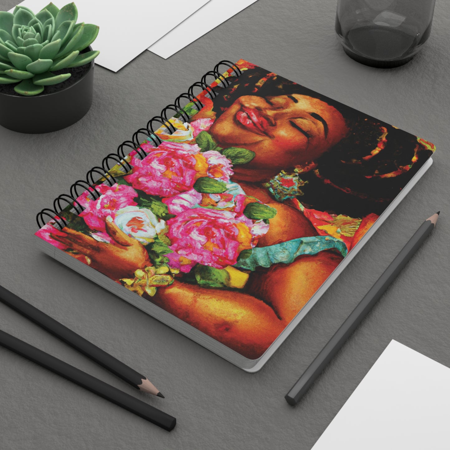 Lovey Spiral Bound Notebooks and Journals with 2023-2024 Year-at-a-Glance Calendar