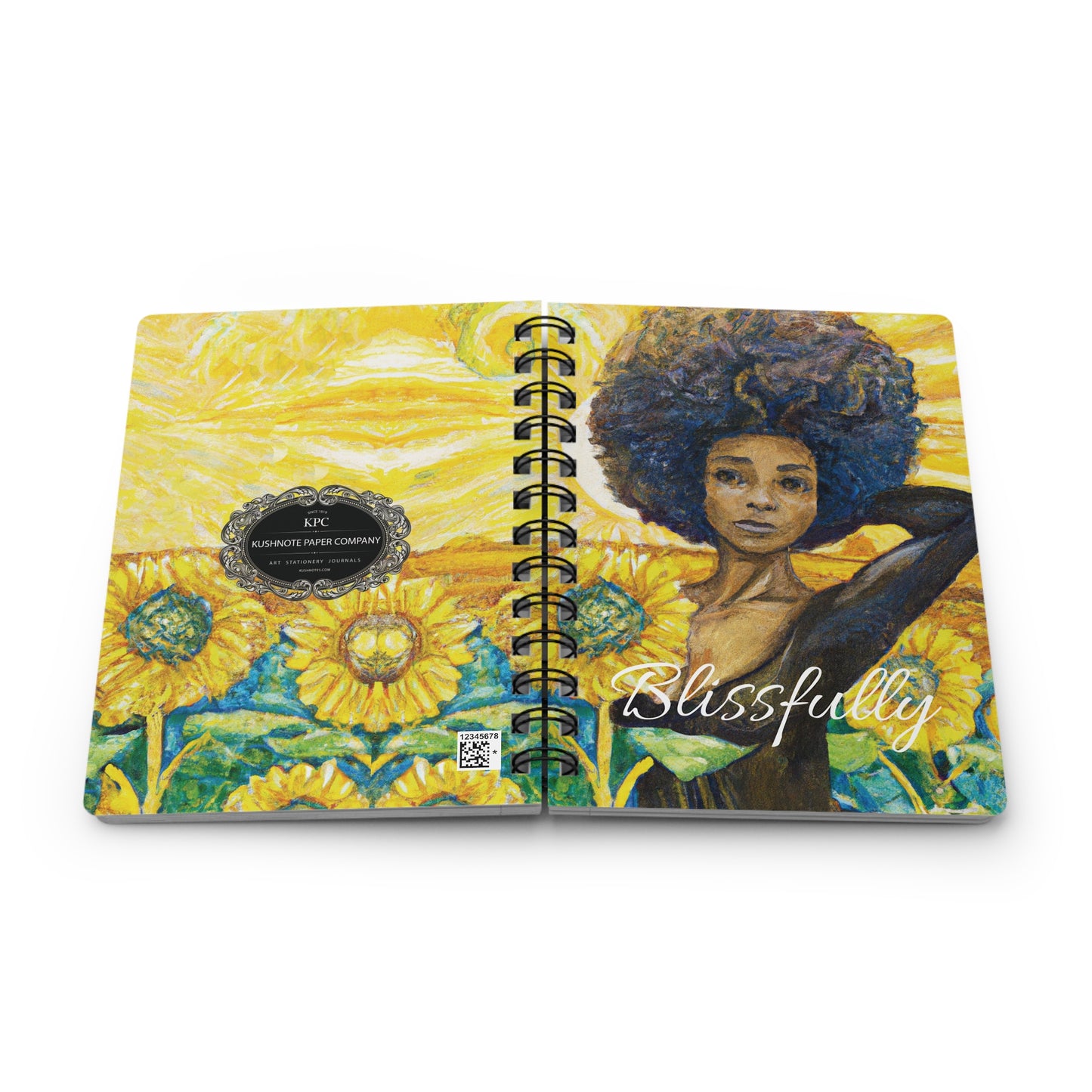 Sunflower Blissness Spiral Bound Notebooks and Journals with 2023-2024 Year-at-a-Glance Calendar