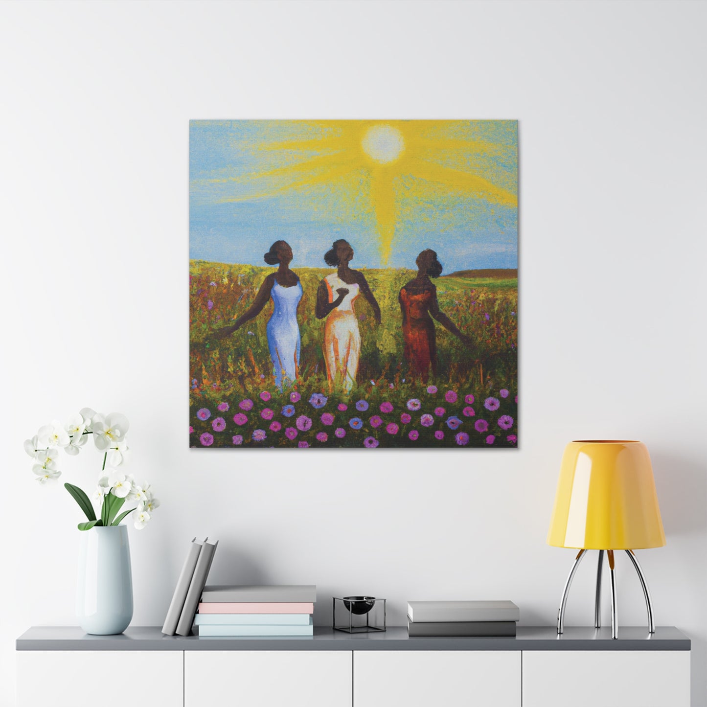 "Beauties in Flower Fields" Canvas Gallery Wraps