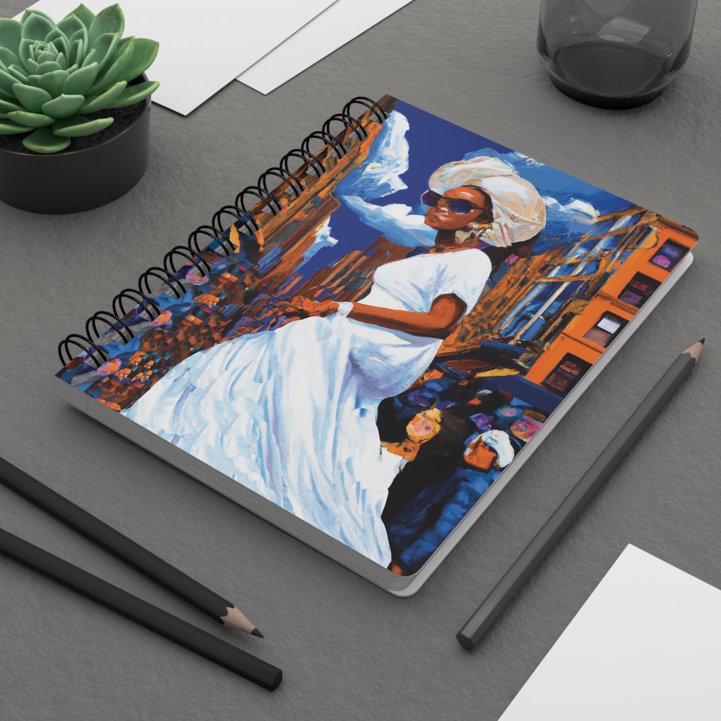 Flossy Floss Spiral Bound Notebooks and Journals with 2023-2024 Year-at-a-Glance Calendar
