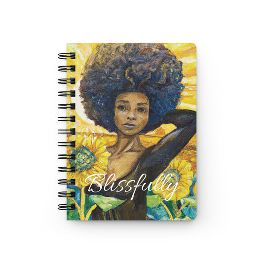 Sunflower Blissness  Spiral Bound Notebooks and Journals with 2023-2024 Year-at-a-Glance Calendar