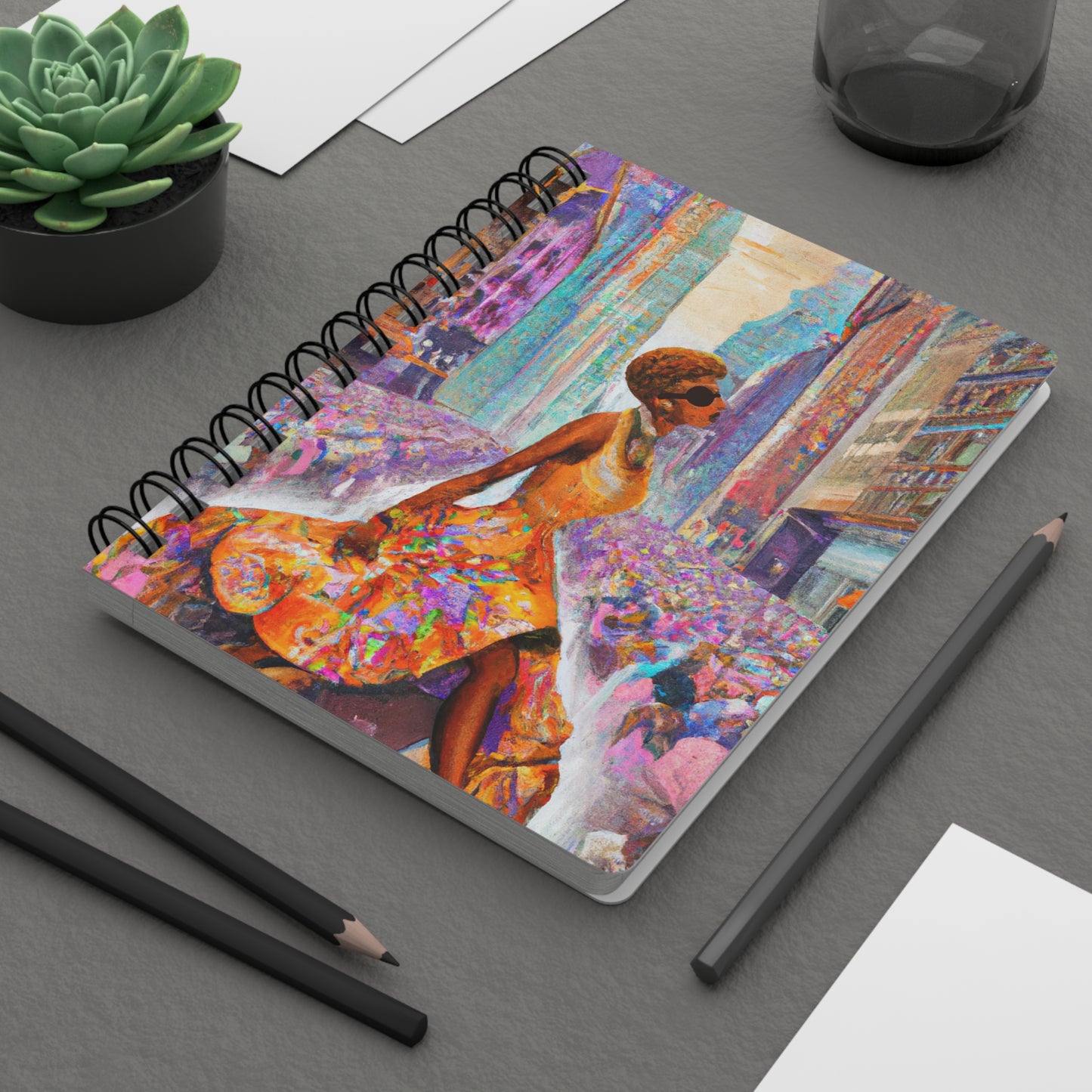 Flossy and Classy Spiral Bound Notebooks and Journals with 2023-2024 Year-at-a-Glance Calendar