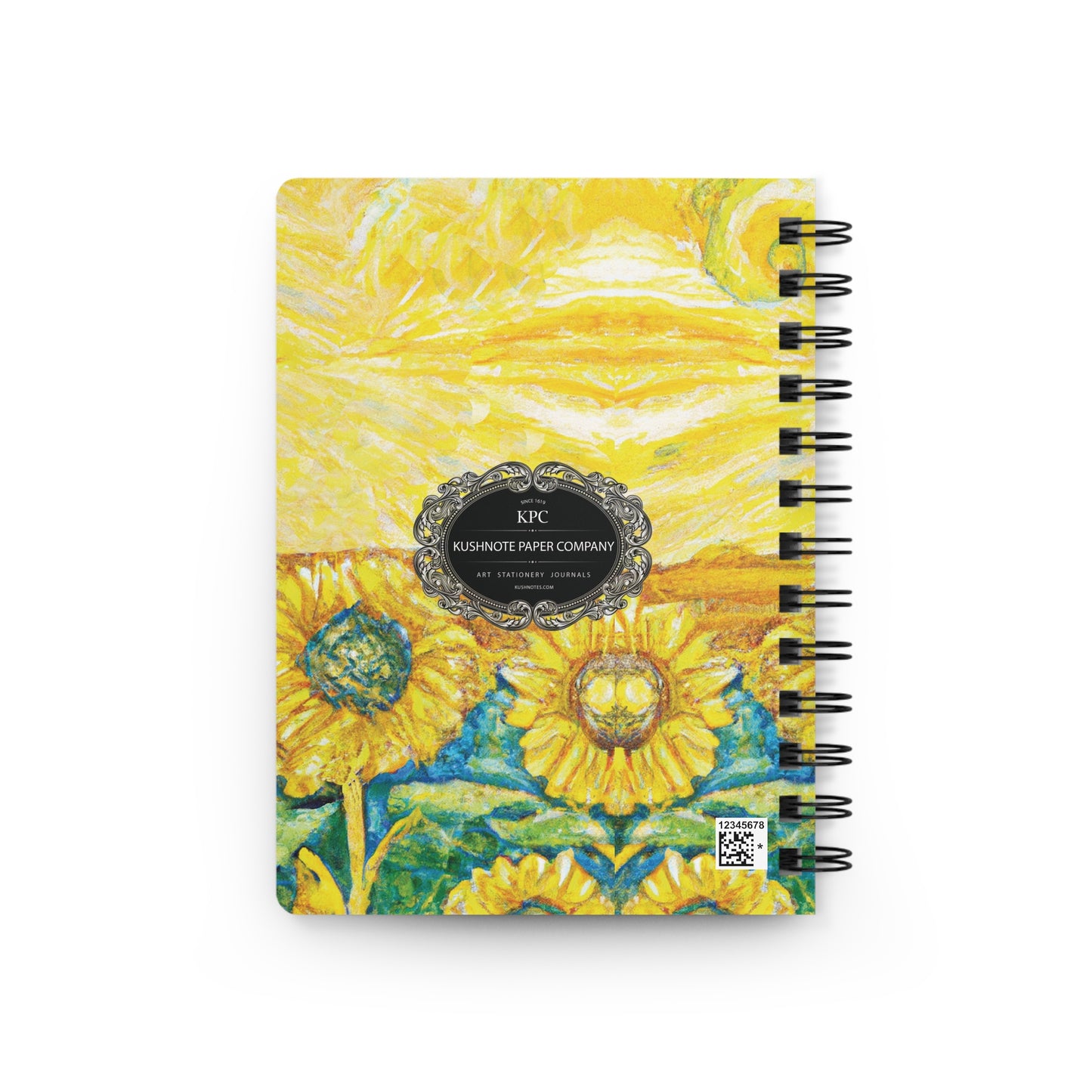 Sunflower Blissness Spiral Bound Notebooks and Journals with 2023-2024 Year-at-a-Glance Calendar