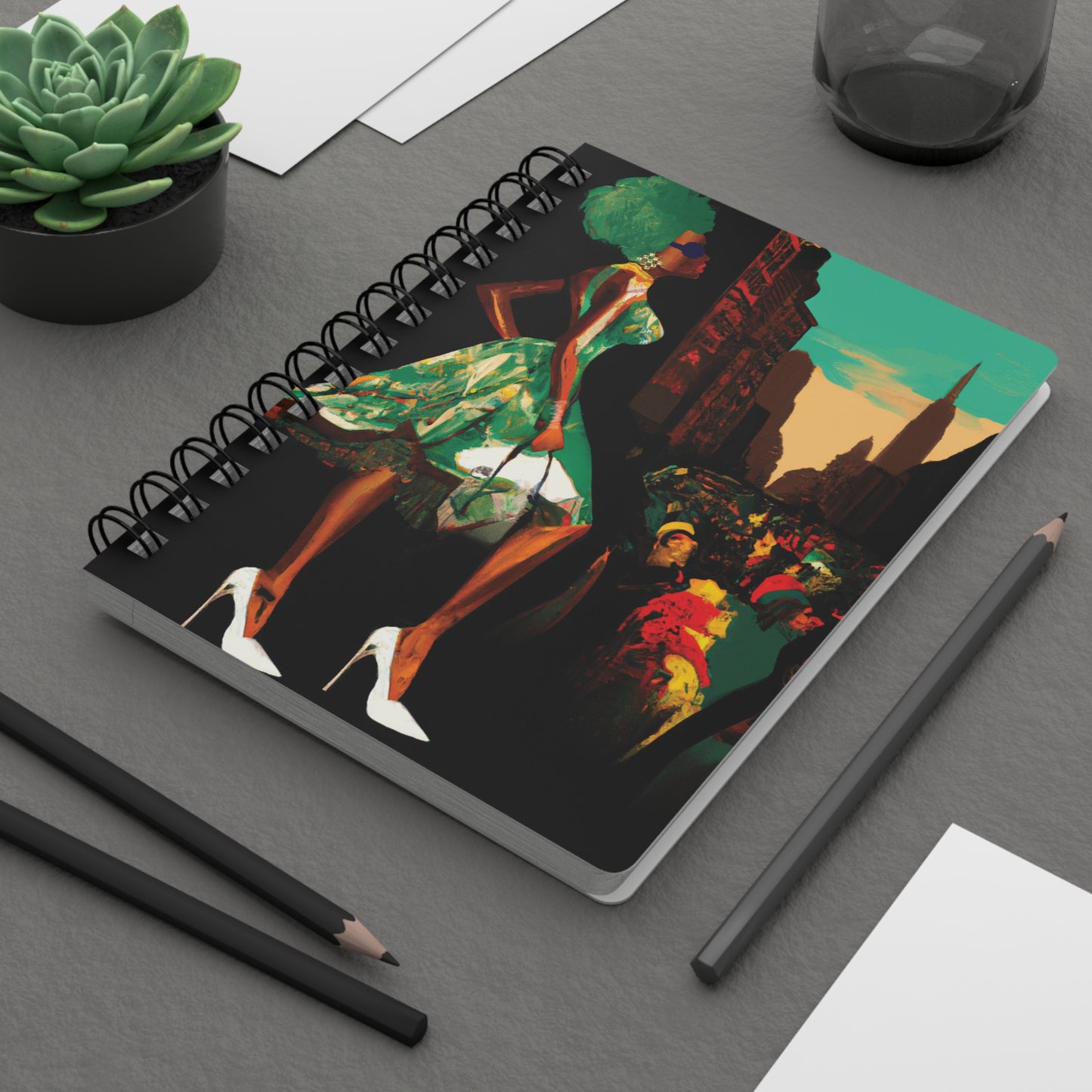 Cold Floss Spiral Bound Notebooks and Journals with 2023-2024 Year-at-a-Glance Calendar