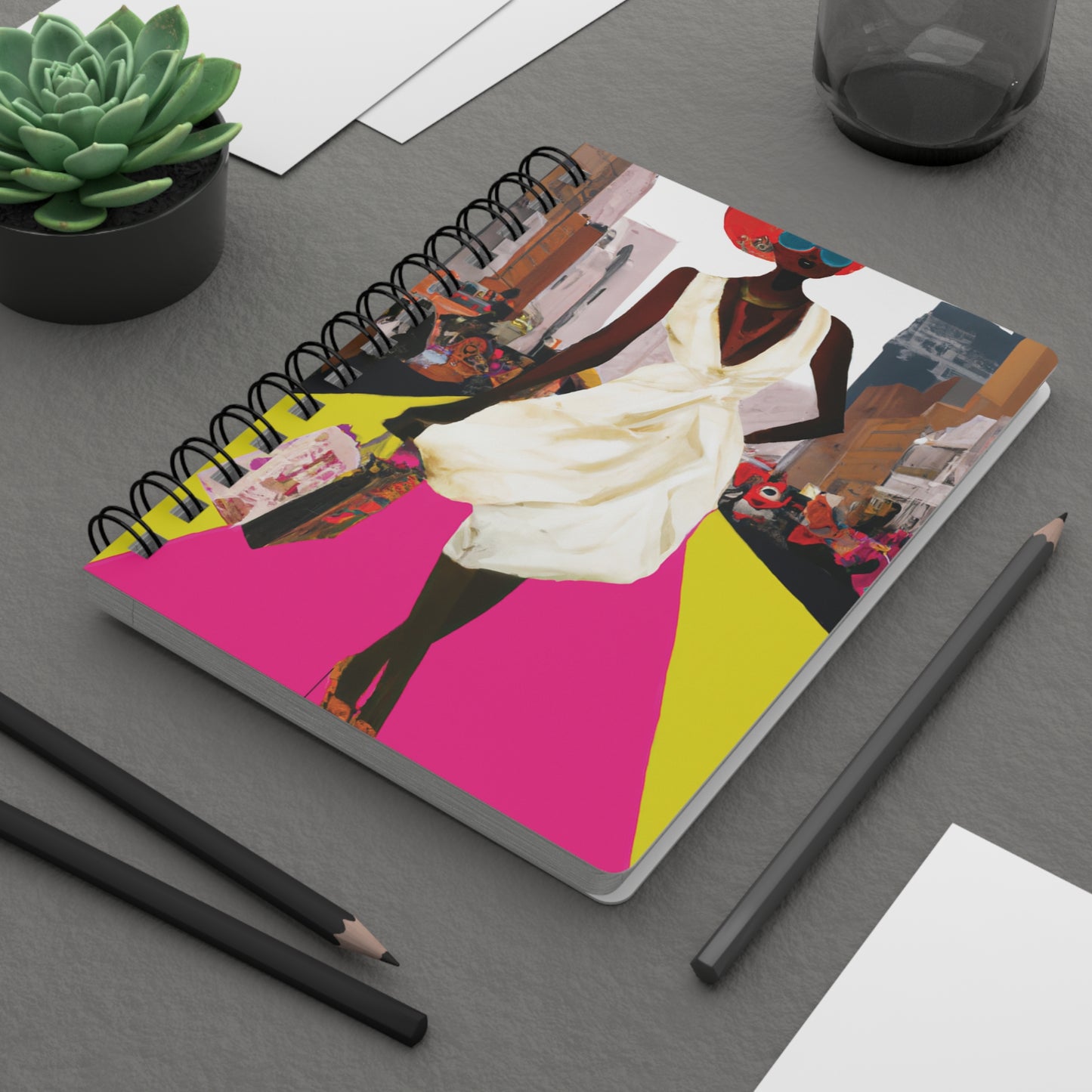 Flossy Couture Spiral Bound Notebooks and Journals with 2023-2024 Year-at-a-Glance Calendar