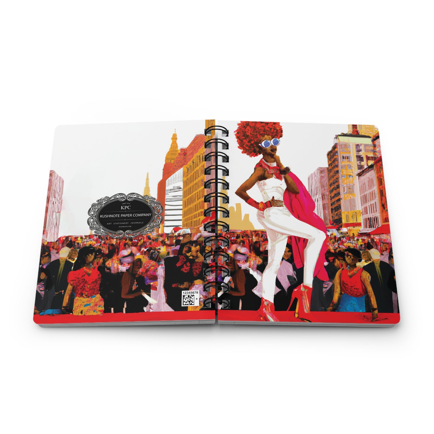 Flossy Pepper Spiral Bound Notebooks and Journals with 2023-2024 Year-at-a-Glance Calendar