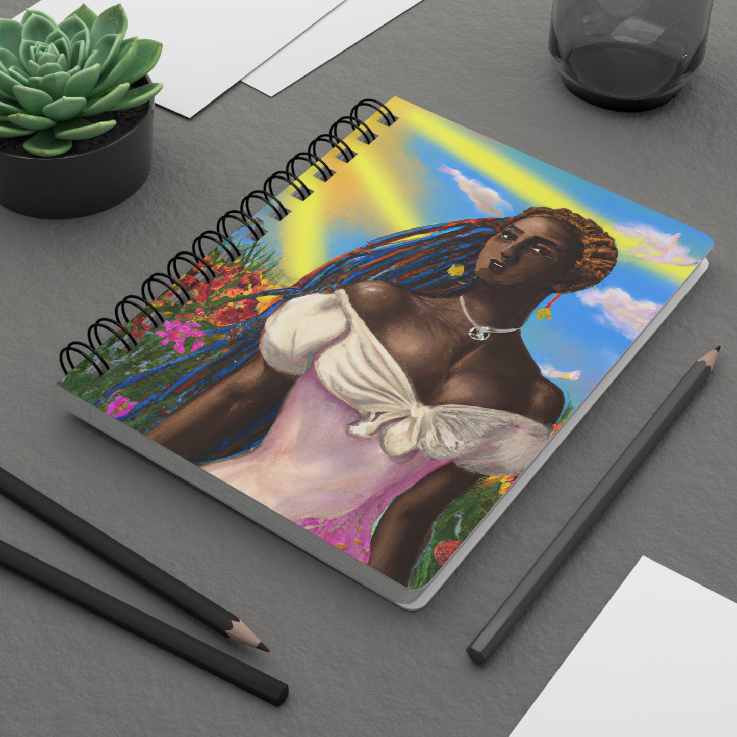 Mother Nature is a Dred Spiral Bound Notebooks and Journals with 2023-2024 Year-at-a-Glance Calendar