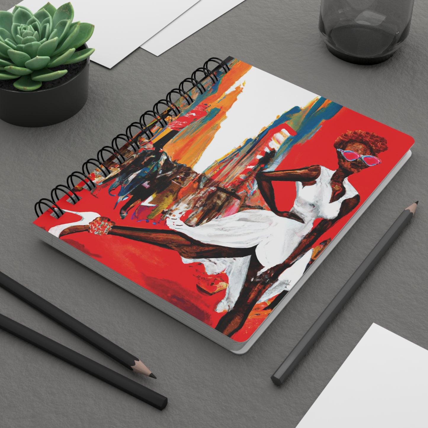 Flossy Karole Spiral Bound Notebooks and Journals with 2023-2024 Year-at-a-Glance Calendar