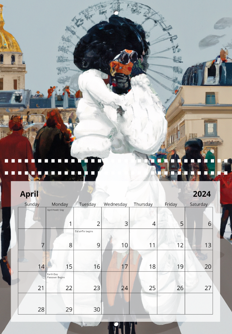 Mink Floss - 2024 Art Wall Calendar