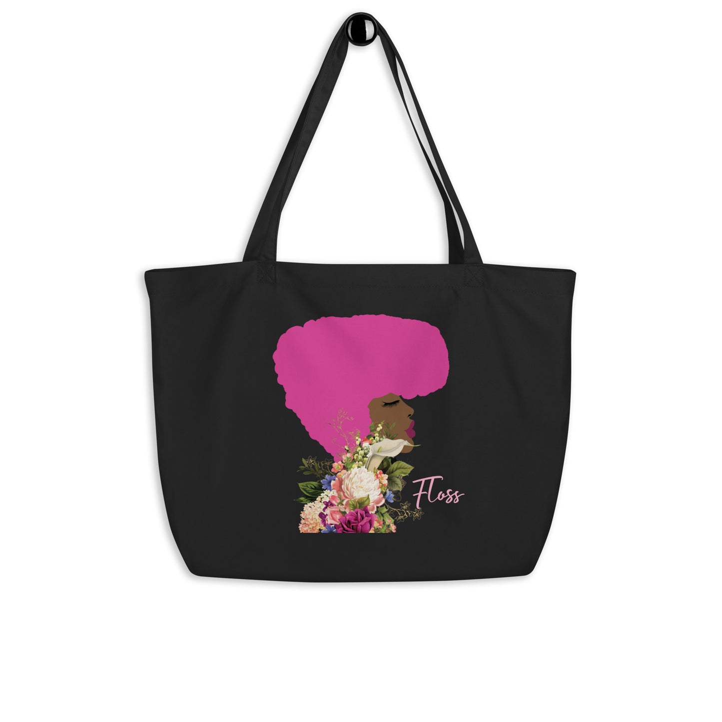 Fly All The Time (Pink) Large Organic Art Tote