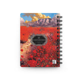 Red Air Spiral Bound Notebooks and Journals with 2023-2024 Year-at-a-Glance Calendar