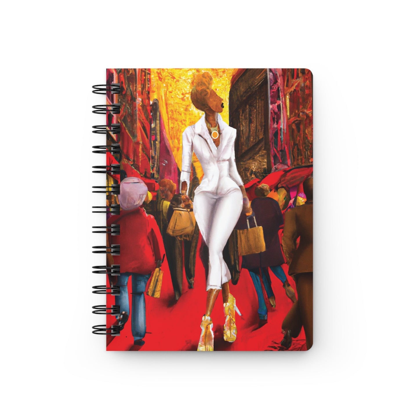 Flossy Kellie Spiral Bound Notebooks and Journals with 2023-2024 Year-at-a-Glance Calendar