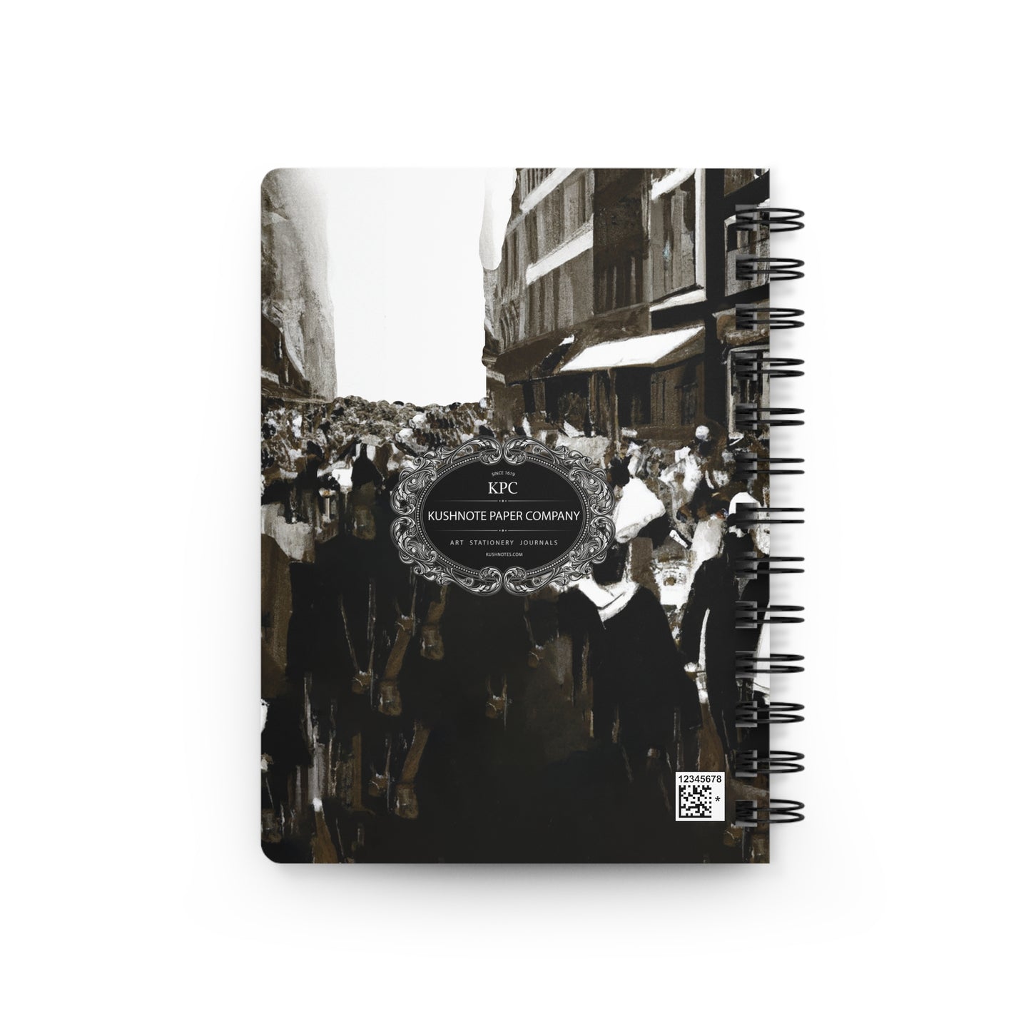 Flossy Black & White Spiral Bound Notebooks and Journals with 2023-2024 Year-at-a-Glance Calendar
