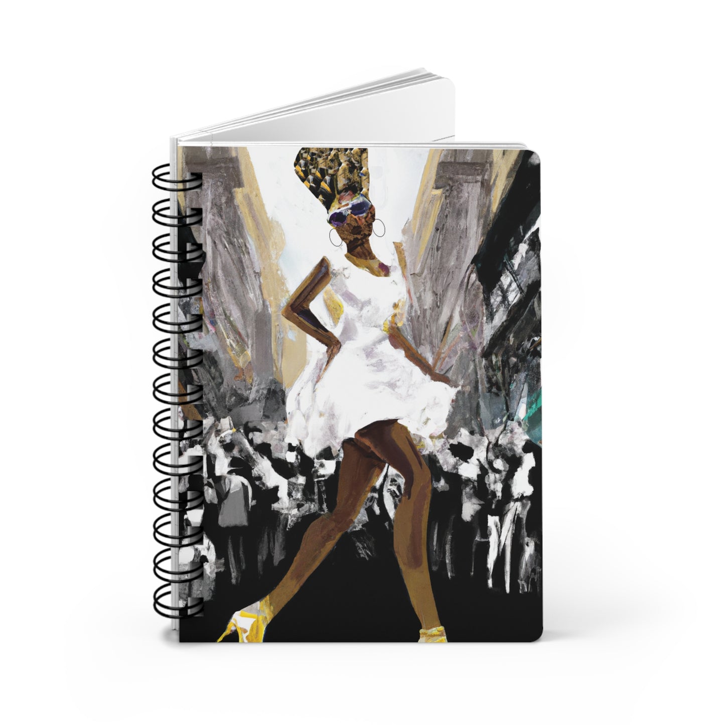 Flossy Nia Spiral Bound Notebooks and Journals with 2023-2024 Year-at-a-Glance Calendar