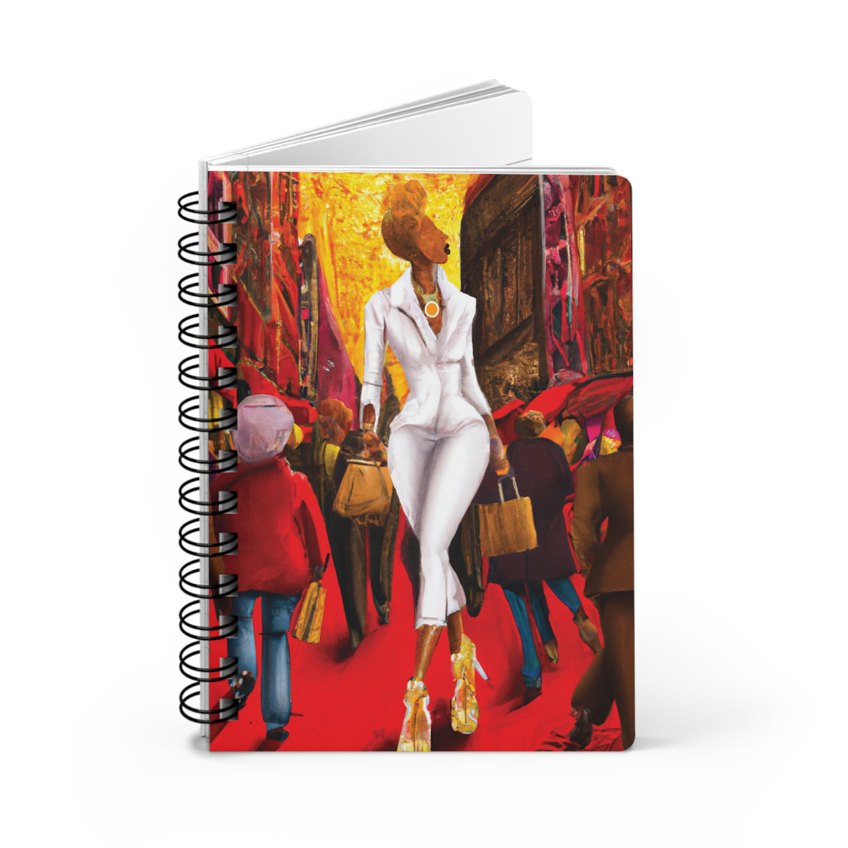 Flossy Kellie Spiral Bound Notebooks and Journals with 2023-2024 Year-at-a-Glance Calendar