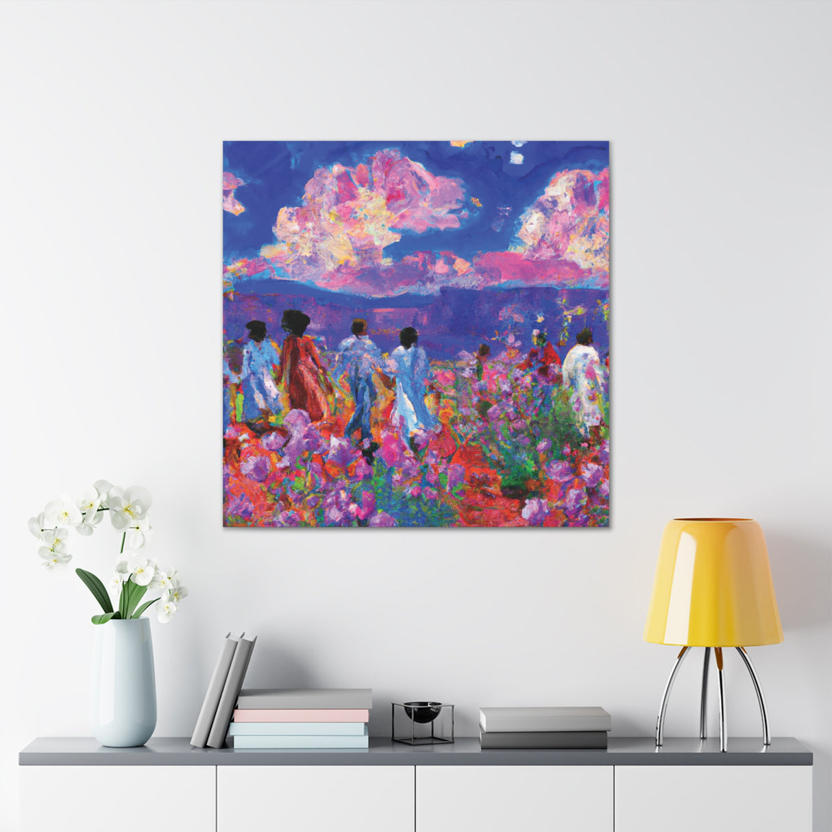 Wildflower Watercolor Canvas Gallery Wraps