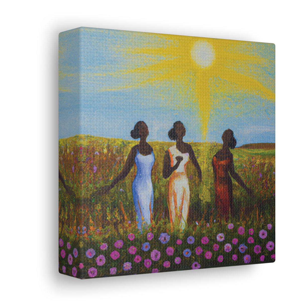 "Beauties in Flower Fields" Canvas Gallery Wraps