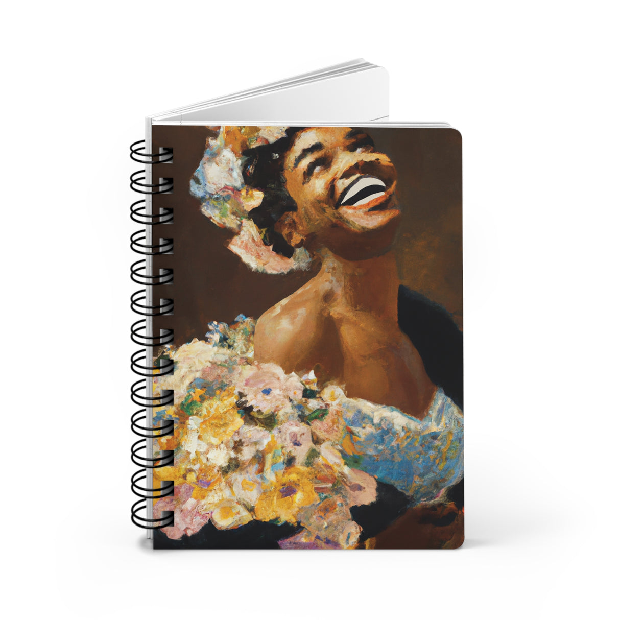 Lovely Flower Spiral Bound Notebooks and Journals with 2023-2024 Year-at-a-Glance Calendar