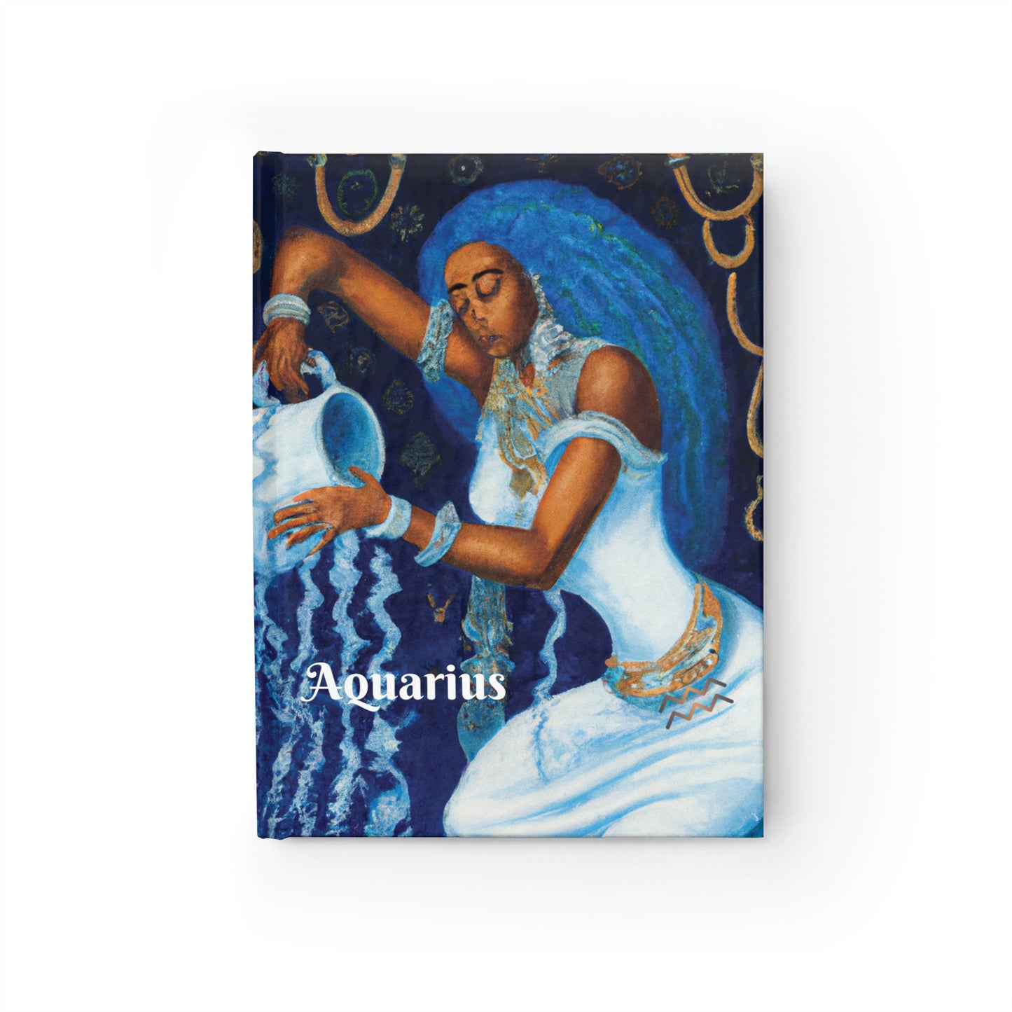 Aquarius the Water Bearer Hardcover Journal - Ruled Line