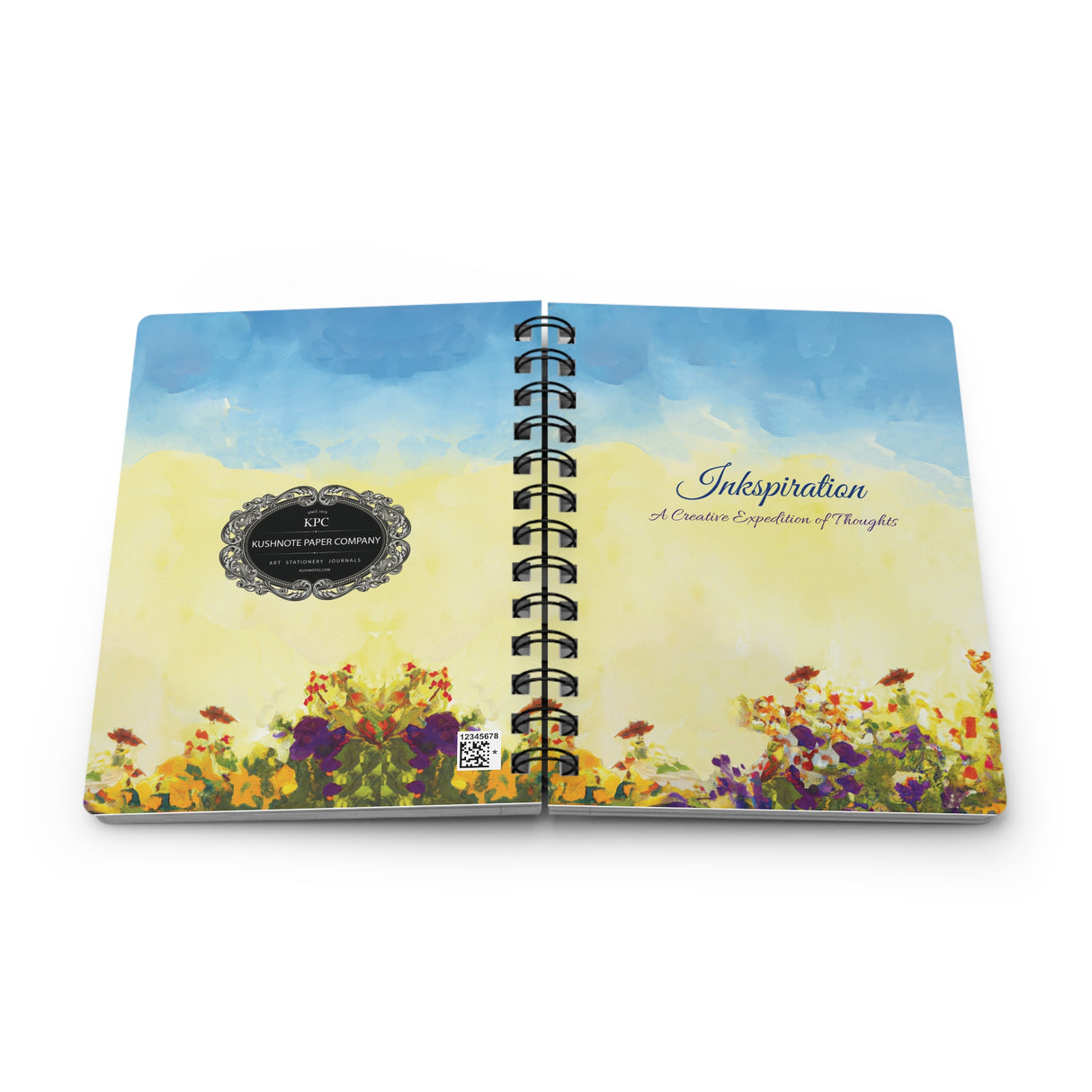 Inkspiration: A Creative Expedition of Thoughts" Spiral Bound Journal & Notebooks with 2023 -2024 Year-at-a-glance calendar