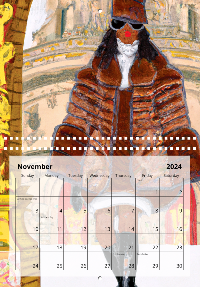 Floss - 2024 Wall Calendar